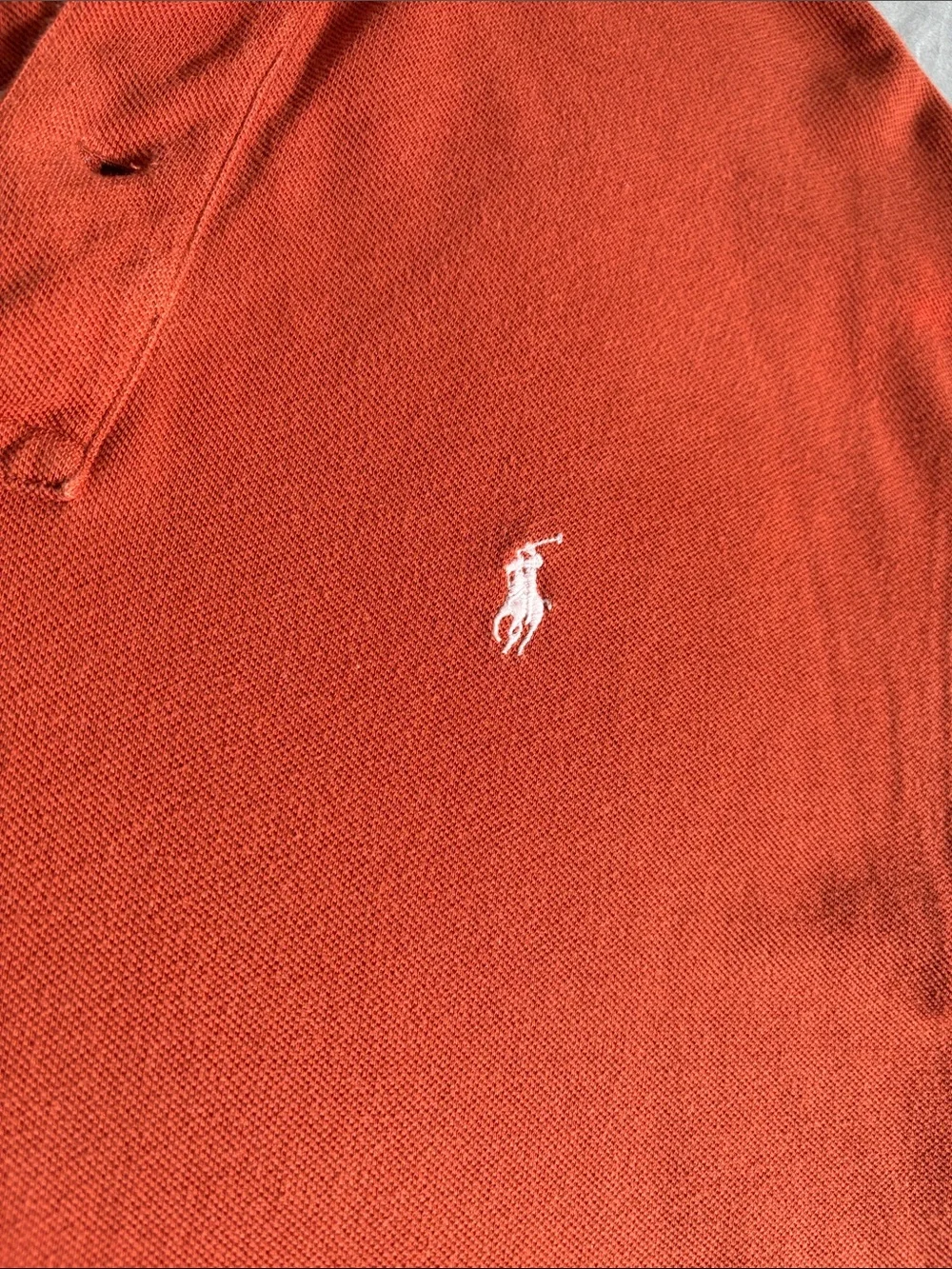 Ralph Lauren Orange Polo with White Pony